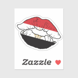 Egypte Egyptische lippenstift liefde vlag Sticker