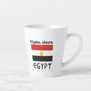 Egypte Egyptische Vlag Gepersonaliseerde Naam Latte Mok
