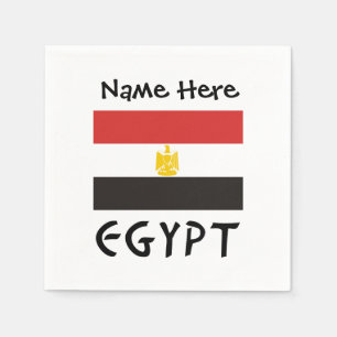 Egypte Egyptische Vlag Gepersonaliseerde Naam Servet