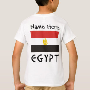 Egypte Egyptische Vlag Gepersonaliseerde Naam  T-shirt