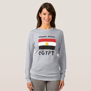 Egypte Egyptische Vlag Gepersonaliseerde Naam  T-shirt