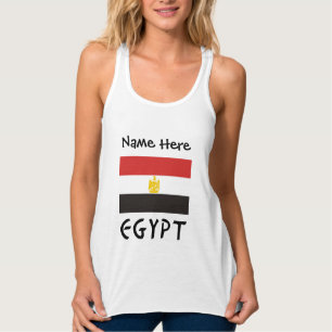 Egypte Egyptische Vlag Gepersonaliseerde Naam Tanktop