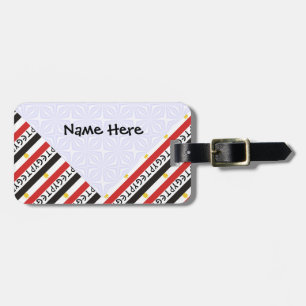 Egypte Egyptische Vlag Getegeld Gepersonaliseerde Bagagelabel