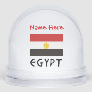 Egypte Egyptische Vlag Rood Persoonlijk  Sneeuwbol