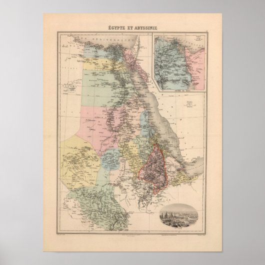 Egypte en Abyssinia Poster (Voorkant)