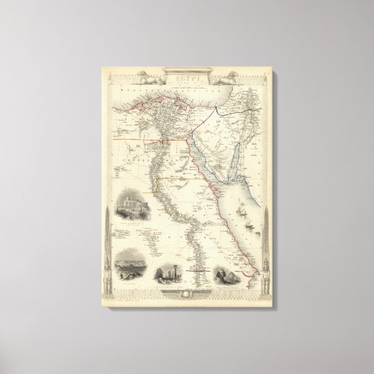 Egypte en Arabië Petraea Canvas Afdruk (Voorkant)