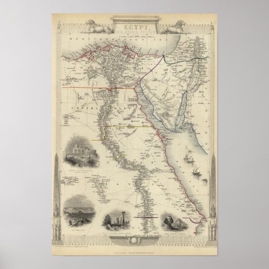 Egypte en Arabië Petraea Poster (Voorkant)