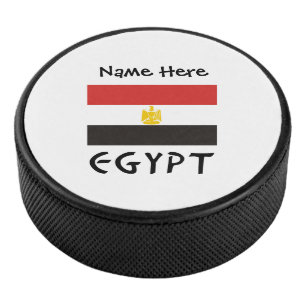 Egypte en de Egyptische vlag gepersonaliseerd Hockey Puck