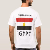 Egypte en de Egyptische vlag met Jouw naam T-shirt (Achterkant)