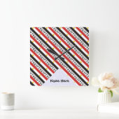 Egypte en de Egyptische vlag met Jouw naam Vierkante Klok (Huis)