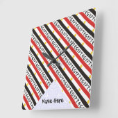 Egypte en de Egyptische vlag met Jouw naam Vierkante Klok (Hoek)