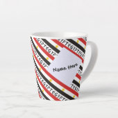 Egypte en Egyptische vlag gepersonaliseerd Latte Mok (Rechterhoek)