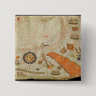 Egypte en het Rode Zee Vierkante Button 5,1 Cm