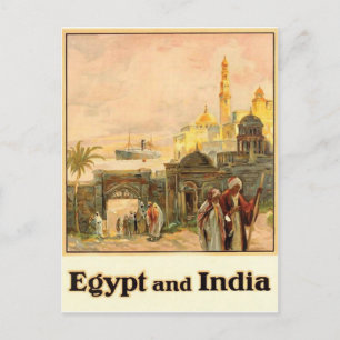 Egypte en India, reisverhalen uit het verleden Briefkaart