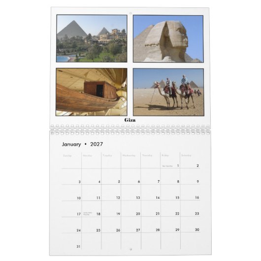 Egypte en Jordanië Kalender (Jan 2027)