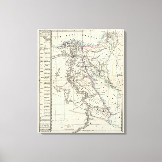Egypte en Saudi-Arabië Canvas Afdruk (Voorkant)