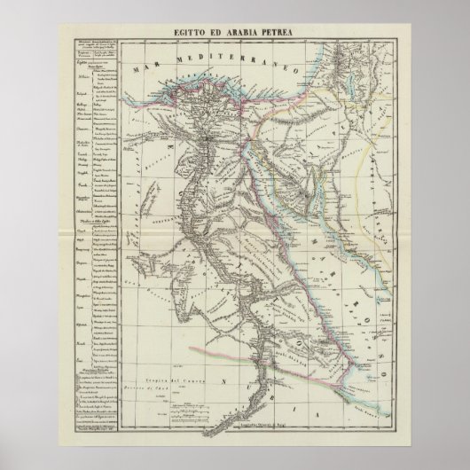Egypte en Saudi-Arabië Poster (Voorkant)