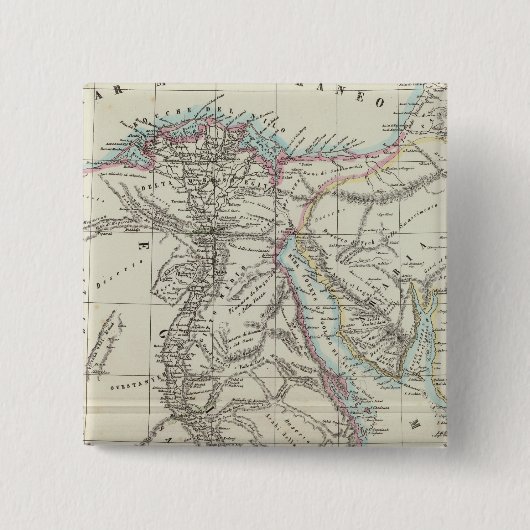 Egypte en Saudi-Arabië Vierkante Button 5,1 Cm (Voorkant)