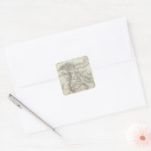 Egypte en Saudi-Arabië Vierkante Sticker (Envelop)