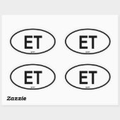 Egypte "ET" Ovale Sticker (Vel)