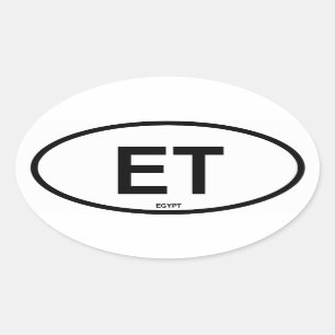 Egypte "ET" Ovale Sticker