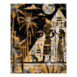 Egypte Farao Koning Partij Perfect Poster