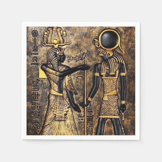 Egypte geeft de Sun King Paper Napkins Servet (Voorkant)