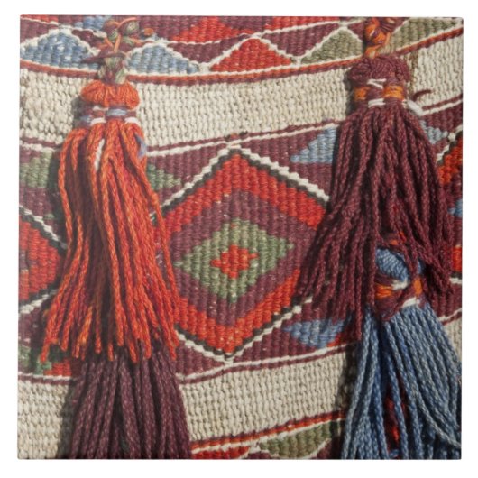 Egypte, Giza. Cameldeken aan de Pyramiden van Tegeltje (Voorkant)