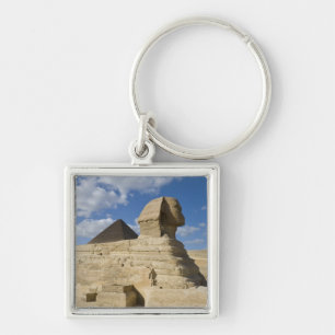 Egypte, Giza. De grote Sfinx verrijst boven de 2 Sleutelhanger