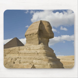 Egypte, Giza. De grote Sfinx verrijst boven de Muismat