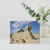 Egypte, Giza. De grote Sphynx stijgt boven de 2 Briefkaart (Staand voorkant)