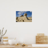 Egypte, Giza. De grote Sphynx stijgt boven de 2 Poster (Keuken)