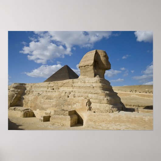 Egypte, Giza. De grote Sphynx stijgt boven de 2 Poster (Voorkant)