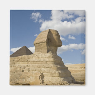 Egypte, Giza. De grote Sphynx stijgt boven de Magneet
