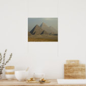 Egypte, Giza, Giza Pyramids Complex, Giza Plateau Poster (Keuken)