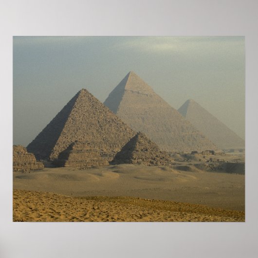 Egypte, Giza, Giza Pyramids Complex, Giza Plateau Poster (Voorkant)