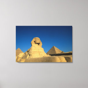 Egypte, Giza, The Sphinx, Old Kingdom, Unesco Canvas Afdruk