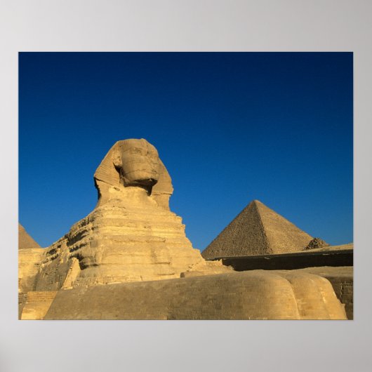 Egypte, Giza, The Sphinx, Old Kingdom, Unesco Poster (Voorkant)