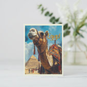 Egypte Gizeh Piramides Vintage Reizen Briefkaart (Staand voorkant)