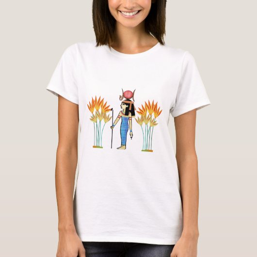 Egypte Hathor godin van liefde Egyptische kunst T-shirt (Voorkant)