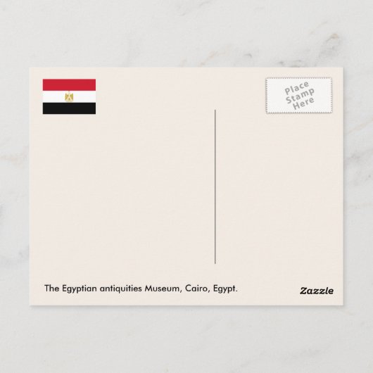 Egypte, het Egyptische oudheidsprimaat in Caïro Briefkaart (Achterkant)