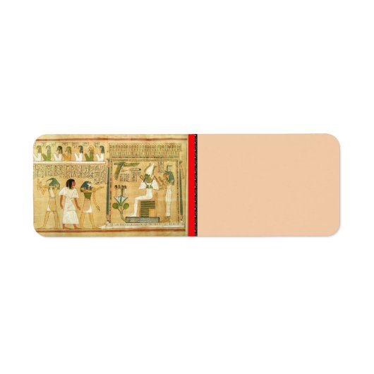 Egypte-Hierogliefen Retouradreslabel Etiket (Voorkant)