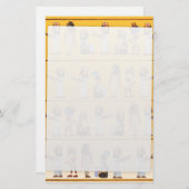 Egypte Hieroglyphs Briefpapier (Voorkant / Achterkant)