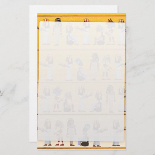 Egypte Hieroglyphs Briefpapier (Voorkant / Achterkant)