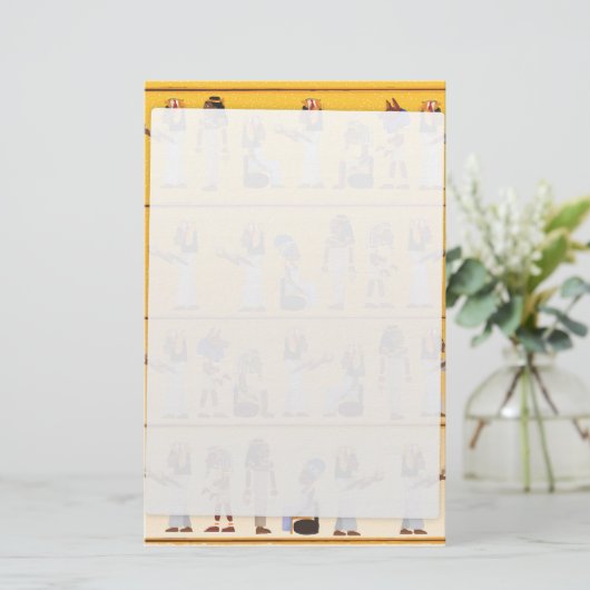 Egypte Hieroglyphs Briefpapier (Staand voorkant)