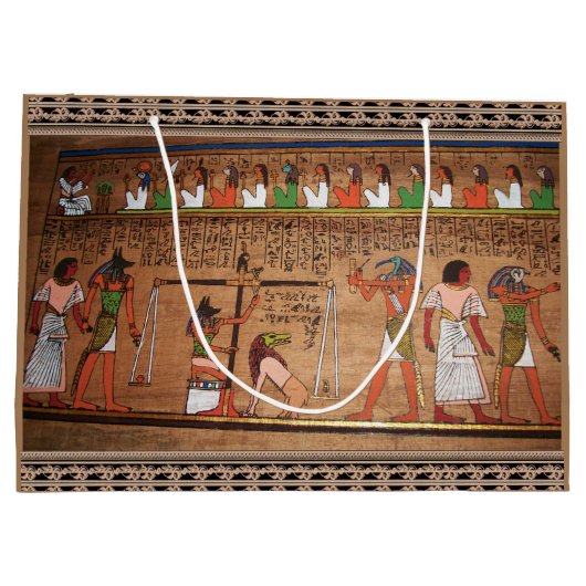 Egypte-Hieroglyphs Gift Bag Groot Cadeauzakje (Achterkant)