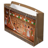 Egypte-Hieroglyphs Gift Bag Groot Cadeauzakje (Achterkant Gekanteld)