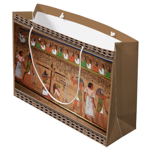Egypte-Hieroglyphs Gift Bag Groot Cadeauzakje (Achterkant Gekanteld)