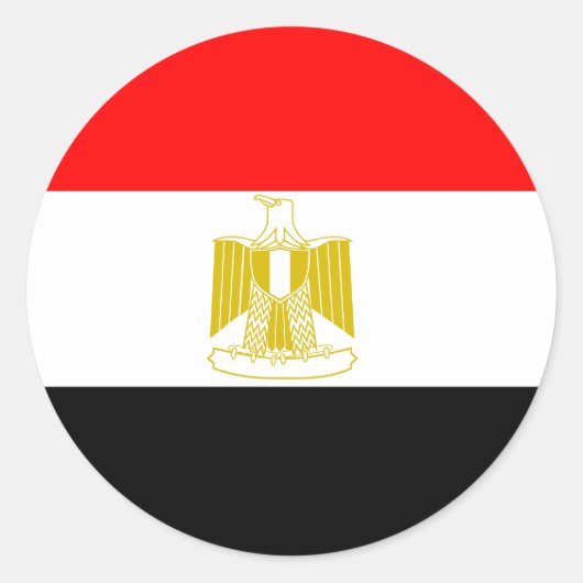 Egypte Hoge kwaliteit Vlag Ronde Sticker (Voorkant)