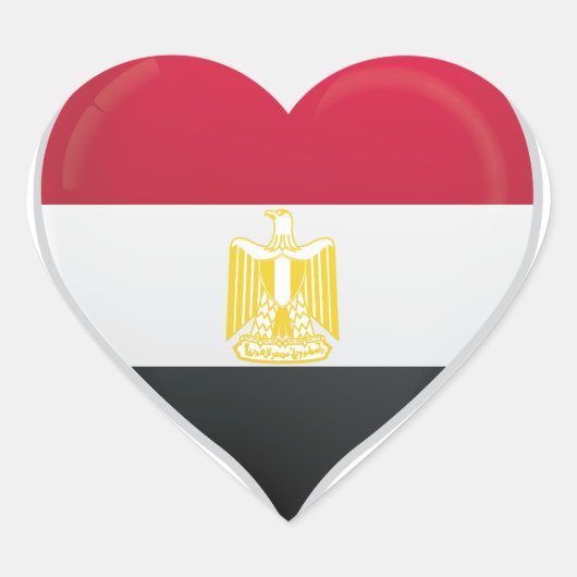 Egypte houdt van vlag trots hart sticker (Voorkant)
